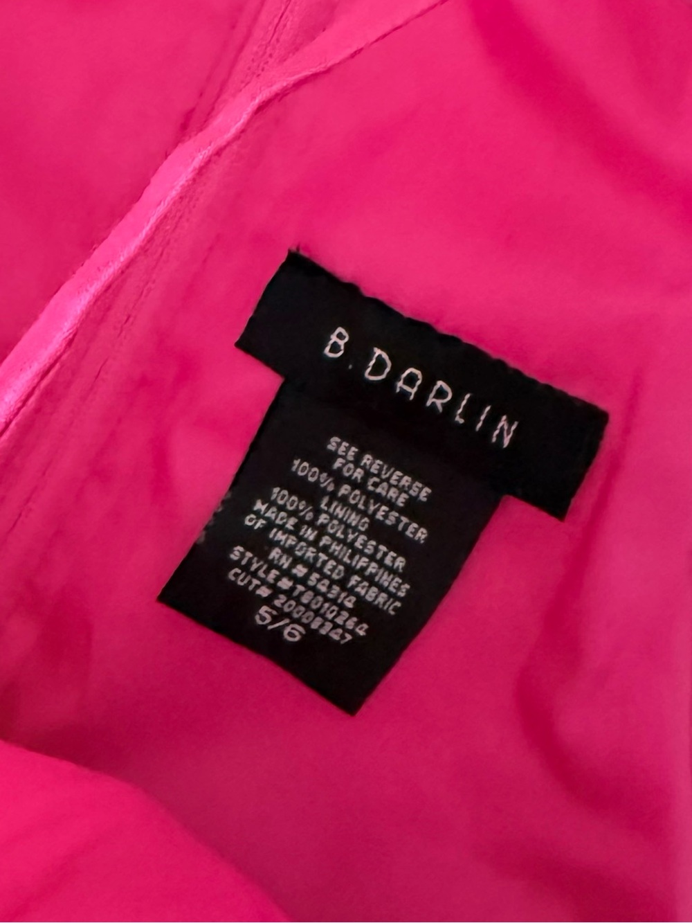B Darlin Fit and Flare Hot Pink Mini Dress 5/6 - Picture 6 of 8